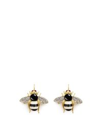 Kenneth Jay Lane | Metallic Crystal Pavé Honeybee Drop Earrings | Lyst