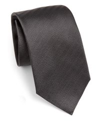 Armani | Brown Chevron Silk Tie for Men | Lyst