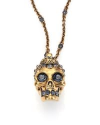 Alexander McQueen | Metallic Victorian Skull Pendant Necklace for Men | Lyst