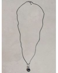 John Varvatos | Metallic Crowned Cats Eye Ball And Chain Necklace for Men | Lyst