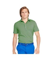 Ralph Lauren | Green Lightweight Striped Polo Shirt for Men | Lyst