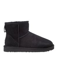 UGG | Classic Mini Boot Black Suede | Lyst