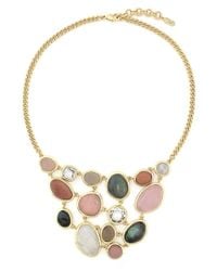 Cole Haan | Metallic Knotted 9-10mm Freshwater Pearl & Logo Bead 50" Necklace | Lyst