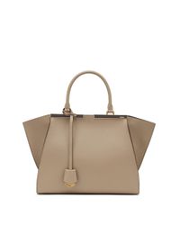 Fendi | Natural 3jours Leather Shopper | Lyst