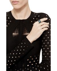 Maison Dauphin | Blue Rhodium And Black Diamond Intersperse Ring | Lyst