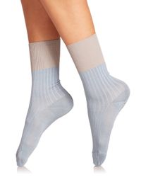Fogal | Blue Deele Ribbed Knit Socks | Lyst