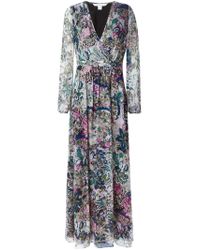Diane von Furstenberg | Black Celia Printed Silk-chiffon Maxi Dress | Lyst