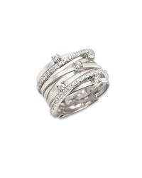 Marco Bicego | Goa Diamond & 18k White Gold Seven-strand Ring | Lyst
