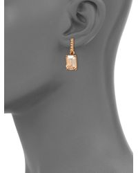Oscar de la Renta | Metallic Crystal Drop Earrings | Lyst