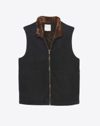 Billy Reid | Black Jack Shearling Vest for Men | Lyst