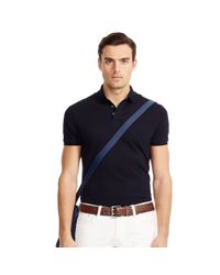 Ralph Lauren Black Label | Blue Stretch-cotton Polo Shirt for Men | Lyst