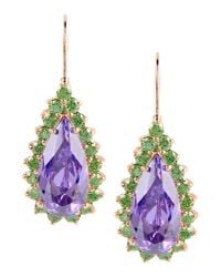 CZ by Kenneth Jay Lane | Purple Earrings | Lyst