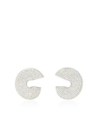 Vhernier | Metallic Verso Medio Pave Diamonds Earrings | Lyst