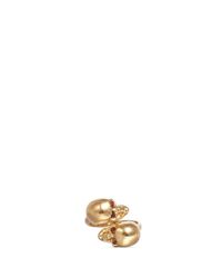Alexander McQueen | Metallic Twin Skull Brass Ring | Lyst
