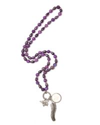 CB Bronfman | Purple 3 Diamond Charms Necklace | Lyst