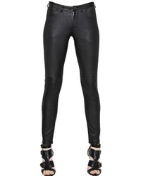 Burberry Brit | Black Nappa Leather Pants | Lyst