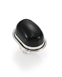 Saint Laurent | Metallic Black Onyx Cherry Ring | Lyst