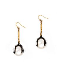 Lulu Frost - White Decade Drop Earring - Lyst