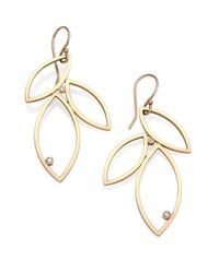 Zoe Chicco | Metallic Diamond & 14k Gold Petal Drop Earrings | Lyst