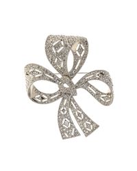 Brooks Brothers Metallic Bow Brooch