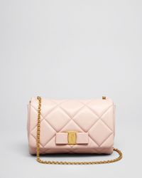 Ferragamo | Beige Miss Vara Soft Quilted Bow Mini Bag | Lyst