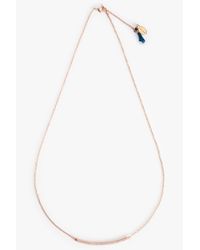 7 For All Mankind | Pink Shashi Diamond Bar Necklace | Lyst