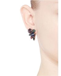 Erickson Beamon | Multicolor 'hyperdrive' Small Swarovski Crystal Cluster Earrings | Lyst