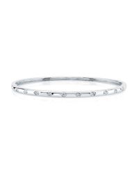 Anne Sisteron - Metallic 14kt White Gold Diamond Sparkle Bangle Bracelet - Lyst