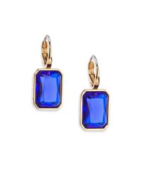 Michael Kors | Blue Parisian Jewels Cushion Leverback Earrings | Lyst