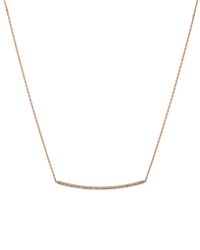 Kismet by Milka - Metallic Lumiere 14k Rose Gold & Champagne Diamond Bar Necklace - Lyst