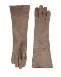 Lafayette 148 New York | Brown Long Suede Gloves | Lyst