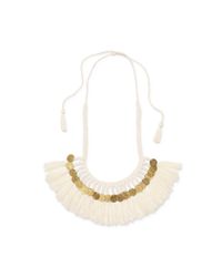 Club Monaco | White Coin Necklace | Lyst