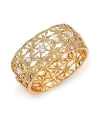 Adriana Orsini | Metallic Kaleidoscope Pavé Wide Bangle Bracelet | Lyst
