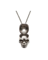 Alexander McQueen | Metallic Doctor Skull Necklace | Lyst
