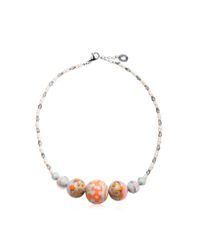 Antica Murrina - Papaya 2 Orange Pastel Murano Glass Choker - Lyst