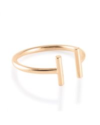 Ginette NY | Metallic Gold Strip Open Ring | Lyst