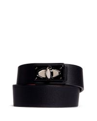 Givenchy | Black Shark Tooth Double Wrap Leather Bracelet | Lyst