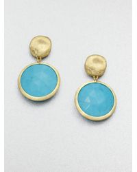 Marco Bicego | Blue Jaipur Resort Turquoise & 18K Yellow Gold Drop Earrings | Lyst