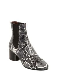 Isabel Marant | Black Danae Snake-effect Leather Ankle Boots | Lyst