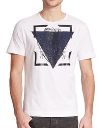 Diesel Black Gold | White Military Crest & Triangle Print Cotton Tee for Men | Lyst
