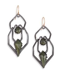 Alexis Bittar | Metallic Miss Havisham Kinetic Gun Pyrite Geometric Double-Drop Earrings | Lyst