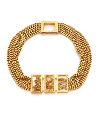 Alexander McQueen | Metallic Framed Poppy Multi-row Necklace | Lyst