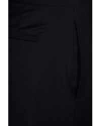Emporio Armani | Black Worsted Wool Trousers for Men | Lyst
