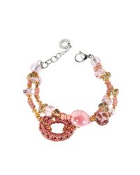 Antica Murrina - Avant Gard Pink Murano Glass Bracelet - Lyst