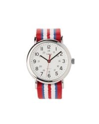Timex | Red Weekender Slip Thru Watch for Men | Lyst