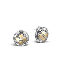 John Hardy | Metallic Naga Button Earring | Lyst