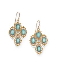 Alexis Bittar | Metallic Elements Gilded Muse D'Ore Amazonite & Crystal Chandelier Earrings | Lyst