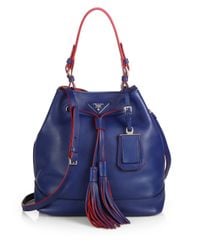 Prada | Blue Large Bucket Bag | Lyst