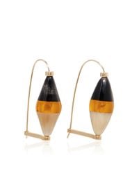 Marni | Orange Colorblock Horn Drop Earrings | Lyst