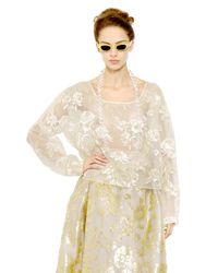 Rochas | White Floral Embroidered Organza Nigel Top | Lyst